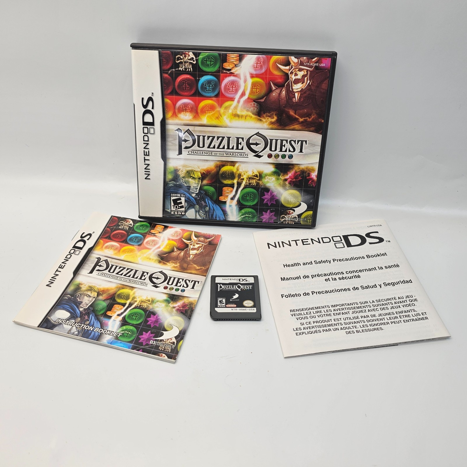 Puzzle Quest: Challenge of the Warlords (Nintendo DS, 2007) CIB w/ Manual