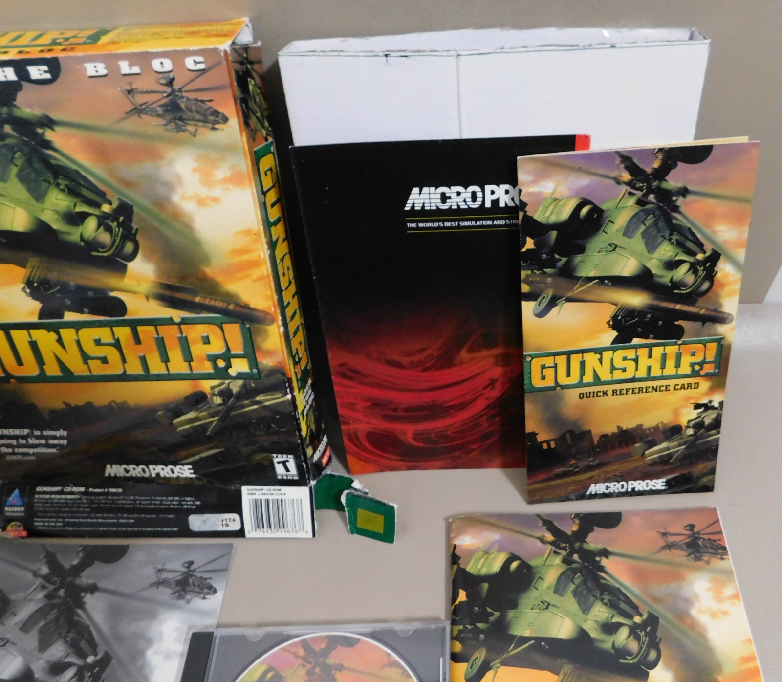 GUNSHIP! PC Big Box Attack Helicopter Simulation Game 2000 Micro Prose Complete