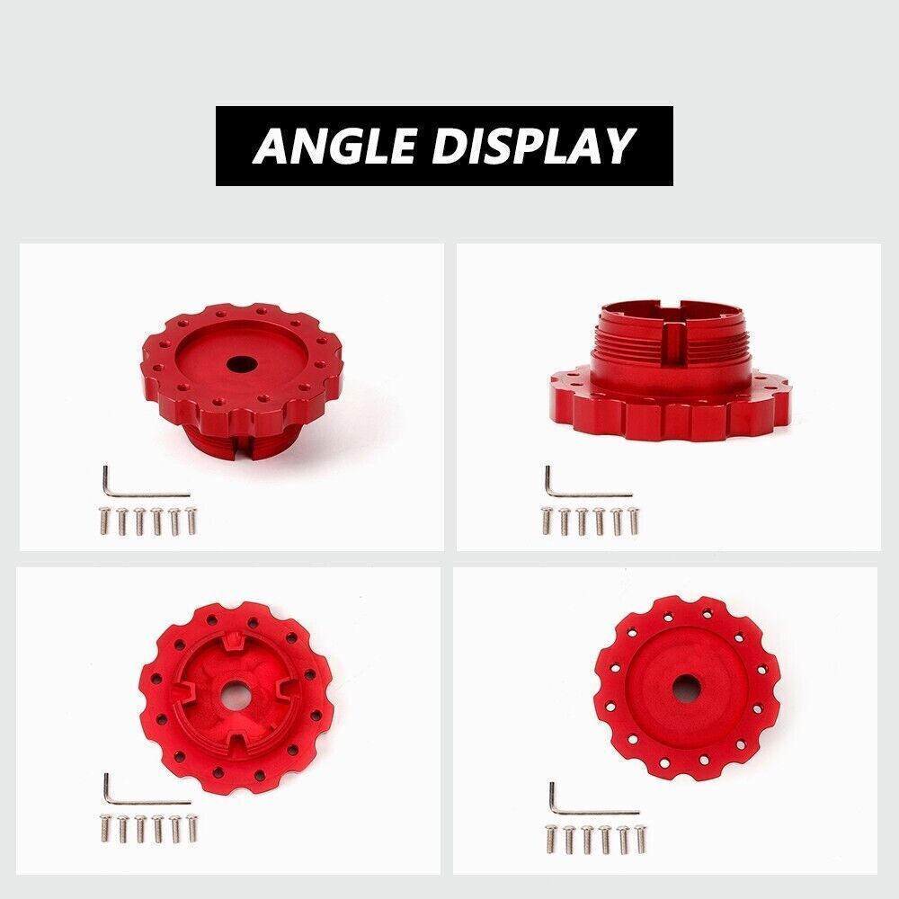 New Black/Red 74mm Steering Wheel Adapter Converter for PXN V10 Steering Wheel