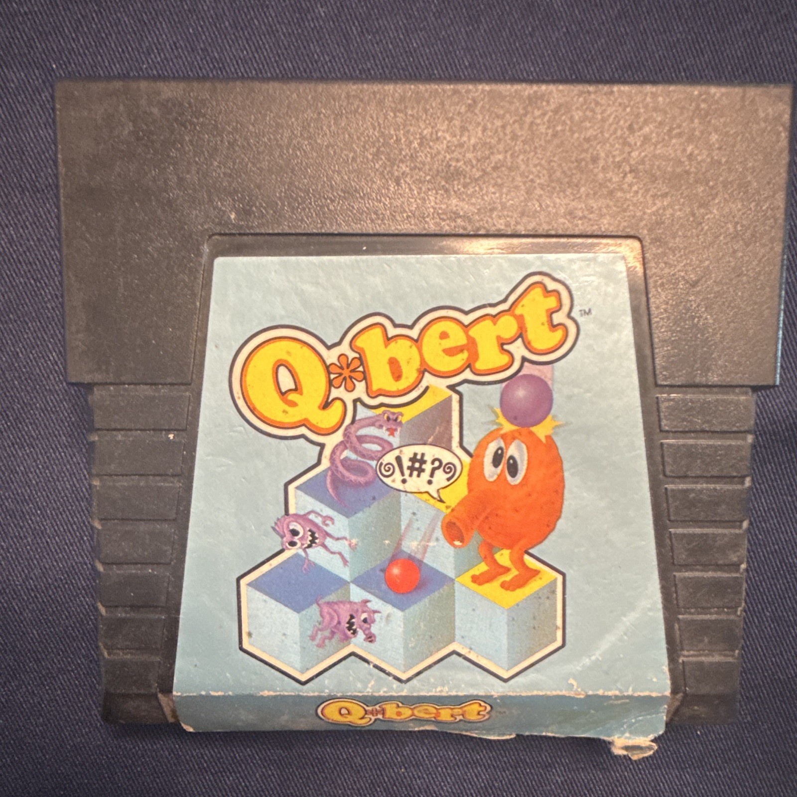 Atari 5200 Video Game Cartridge Q*bert (Q-bert Qbert) Tested