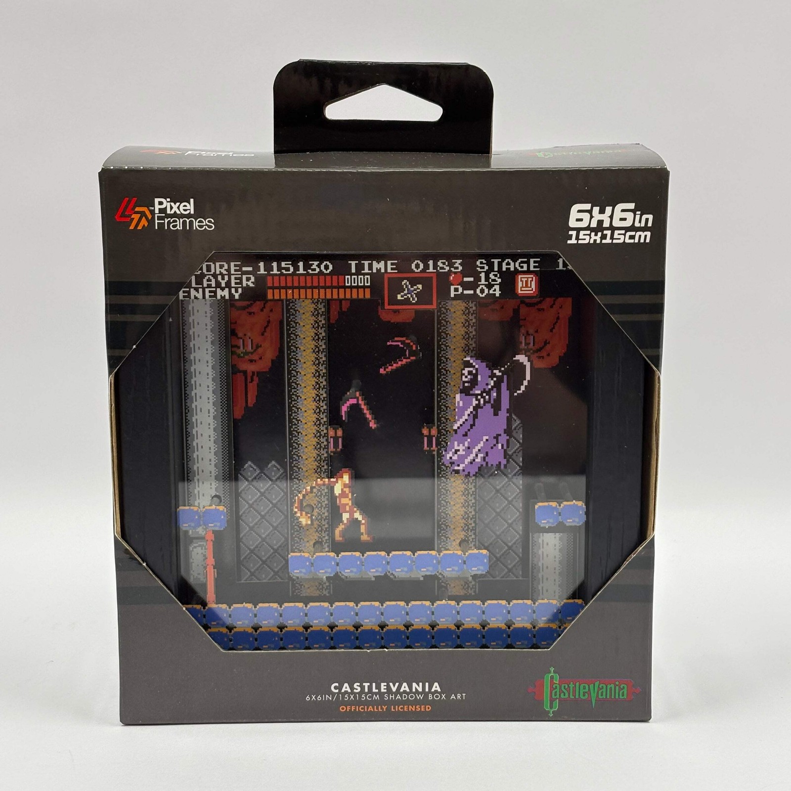 New Pixel Frames Castlevania Grim Reaper NES Classic 6×6 inches Shadow Box Art