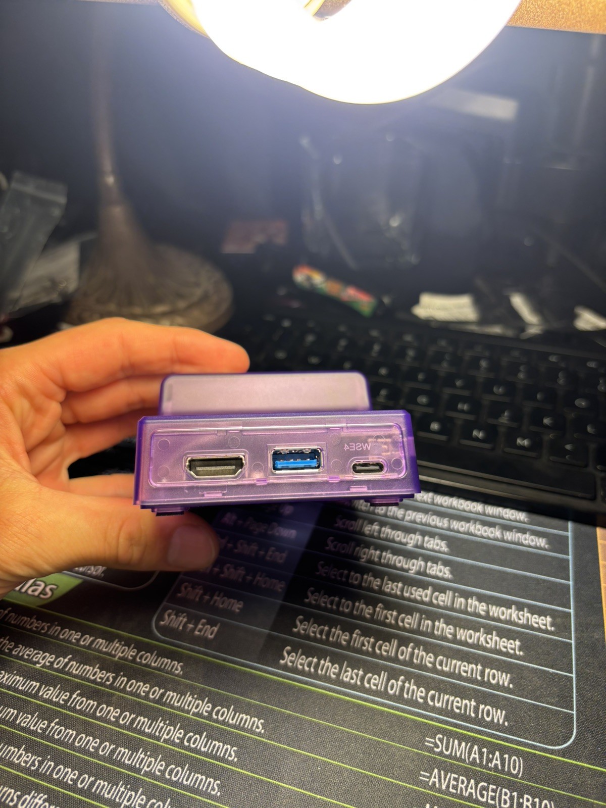 Transparent Purple Nintendo switch OLED