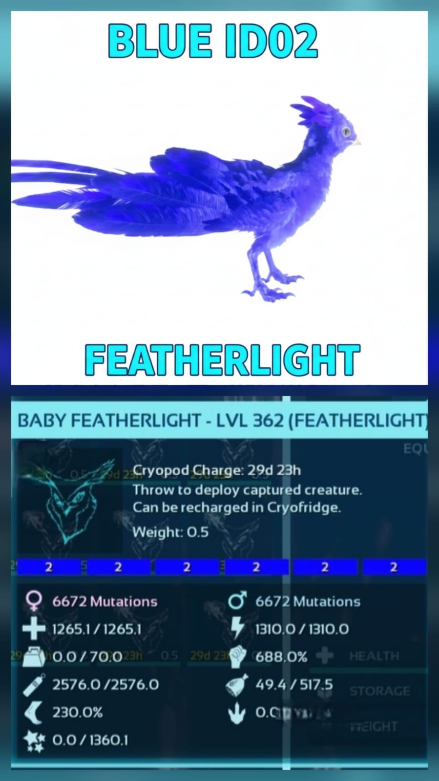 Featherlight baby [Level 362] Ark Ascended Pve Official Pve PC/XBOX/PS5