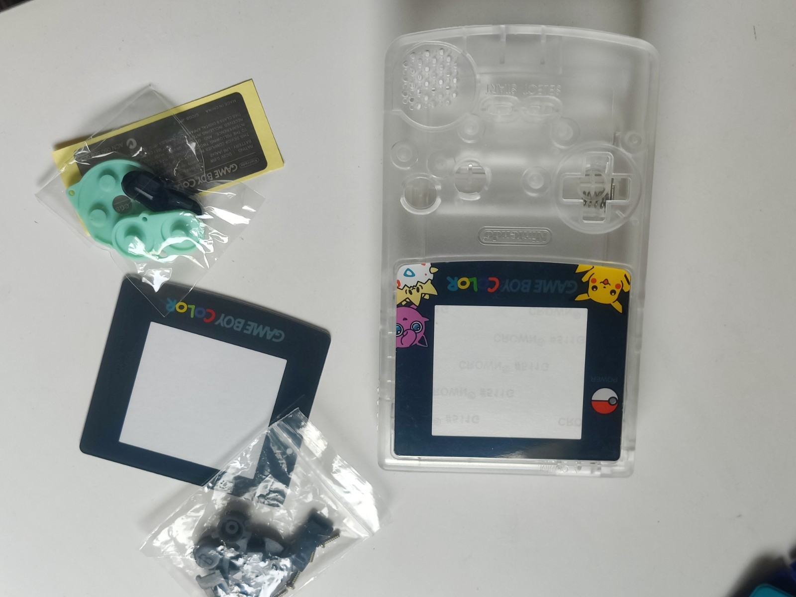 Clear White Replacement Housing Shell for Nintendo Game Boy Color GBC