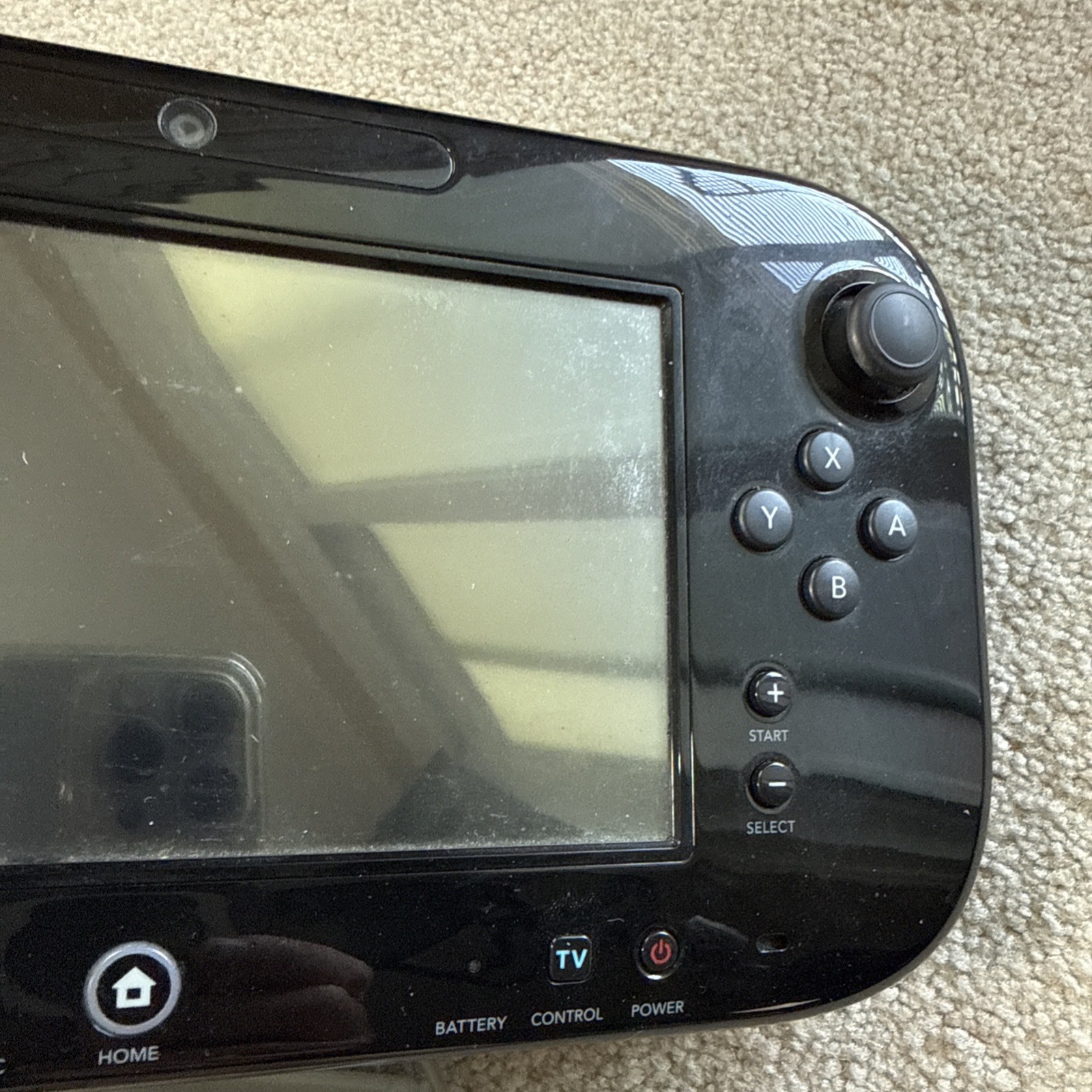 Nintendo Wii U GamePad WUP-010(USA) Black Tablet W/ Stylus & Charger Clean Works