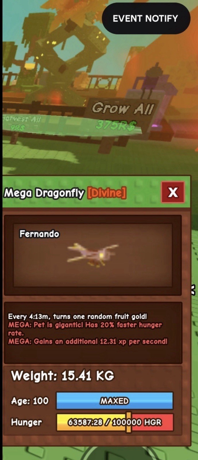 Mega Dragonfly Divine In-Game Item/Pet Listing Screenshot – In-Game Item/Pet