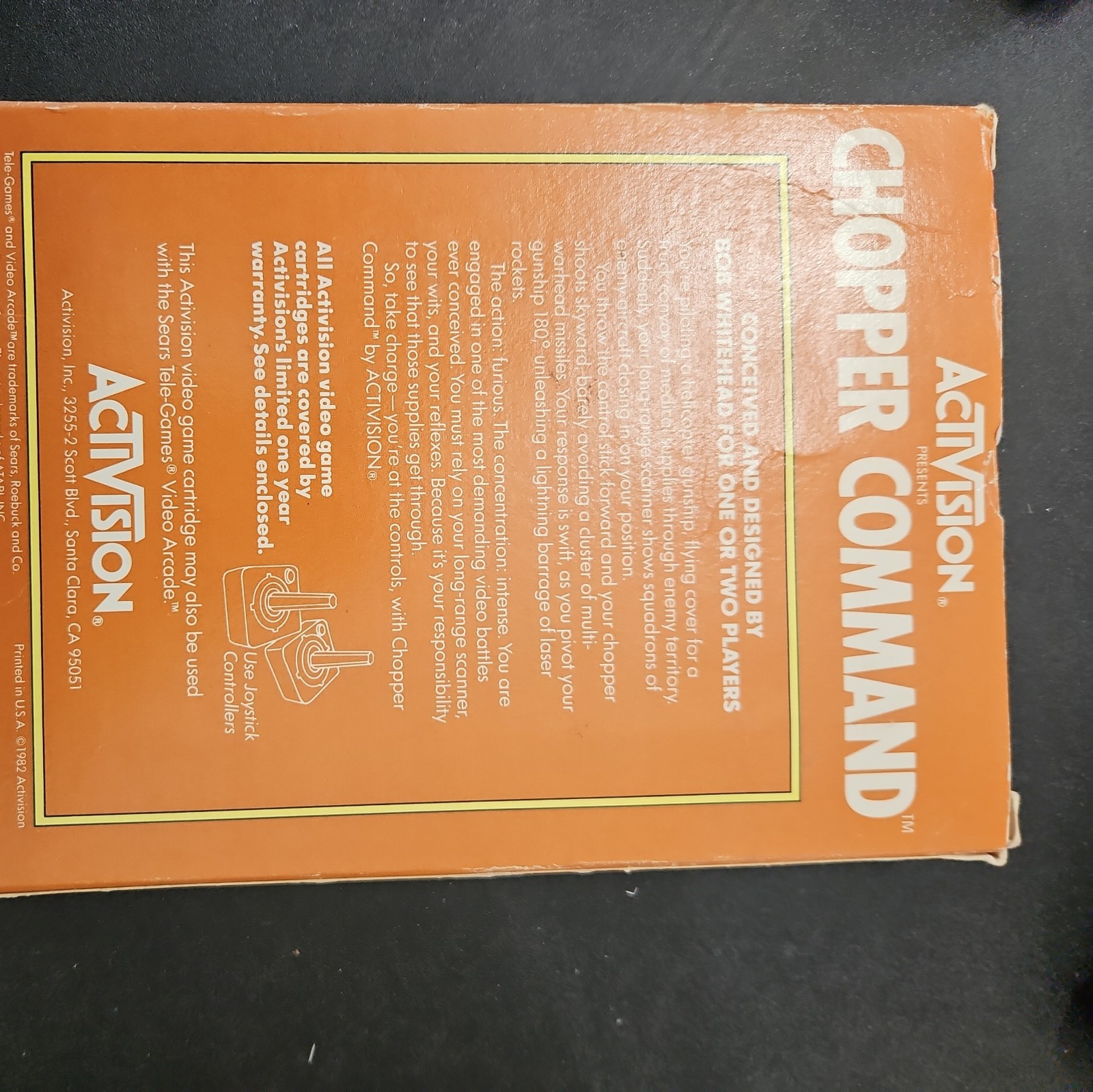 CHOPPER COMMAND – ACTIVISION / ATARI VCS – Complete In Box – UNTESTED – 1982