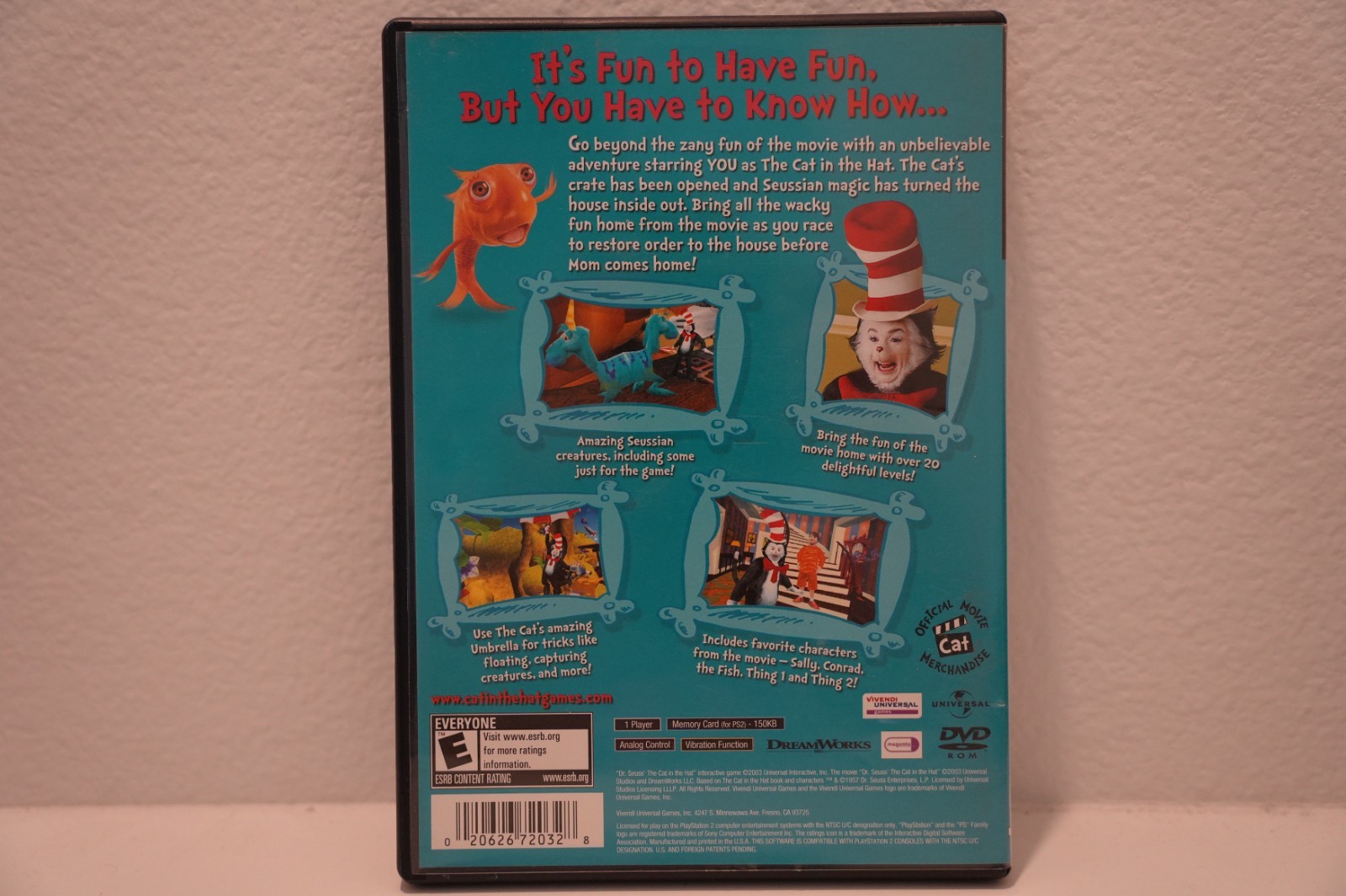 Dr. Seuss’ The Cat in the Hat (Sony PlayStation 2, 2003) PS2 – CIB w/ Manual!