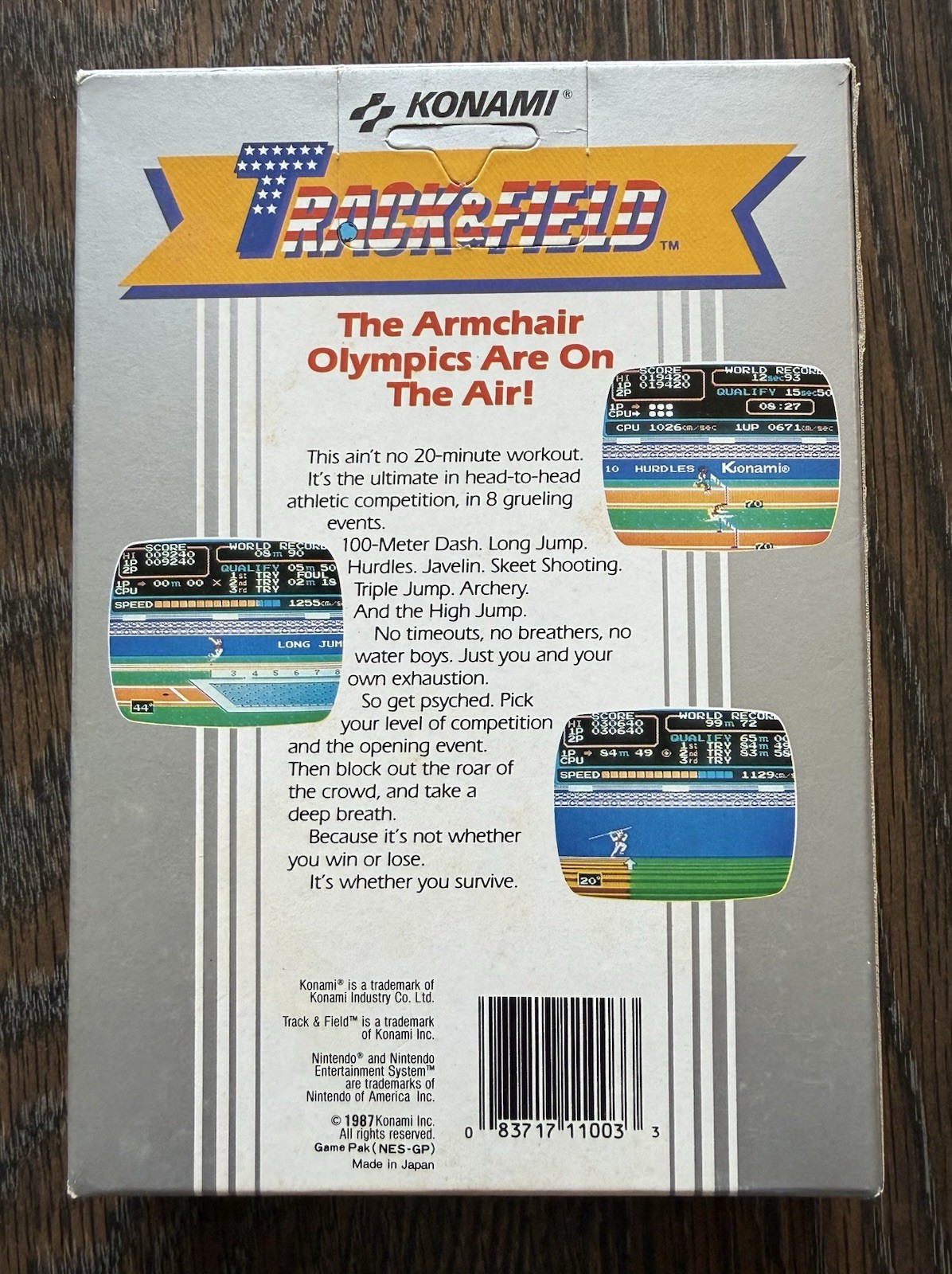 Track and Field HANGTAB BOX & FOAM ONLY (Nintendo, NES 1987) Combine Shipping 🔥
