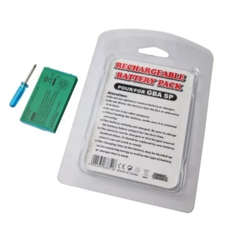 New Rechargeable Battery for Nintendo Game Boy Advance SP with tools