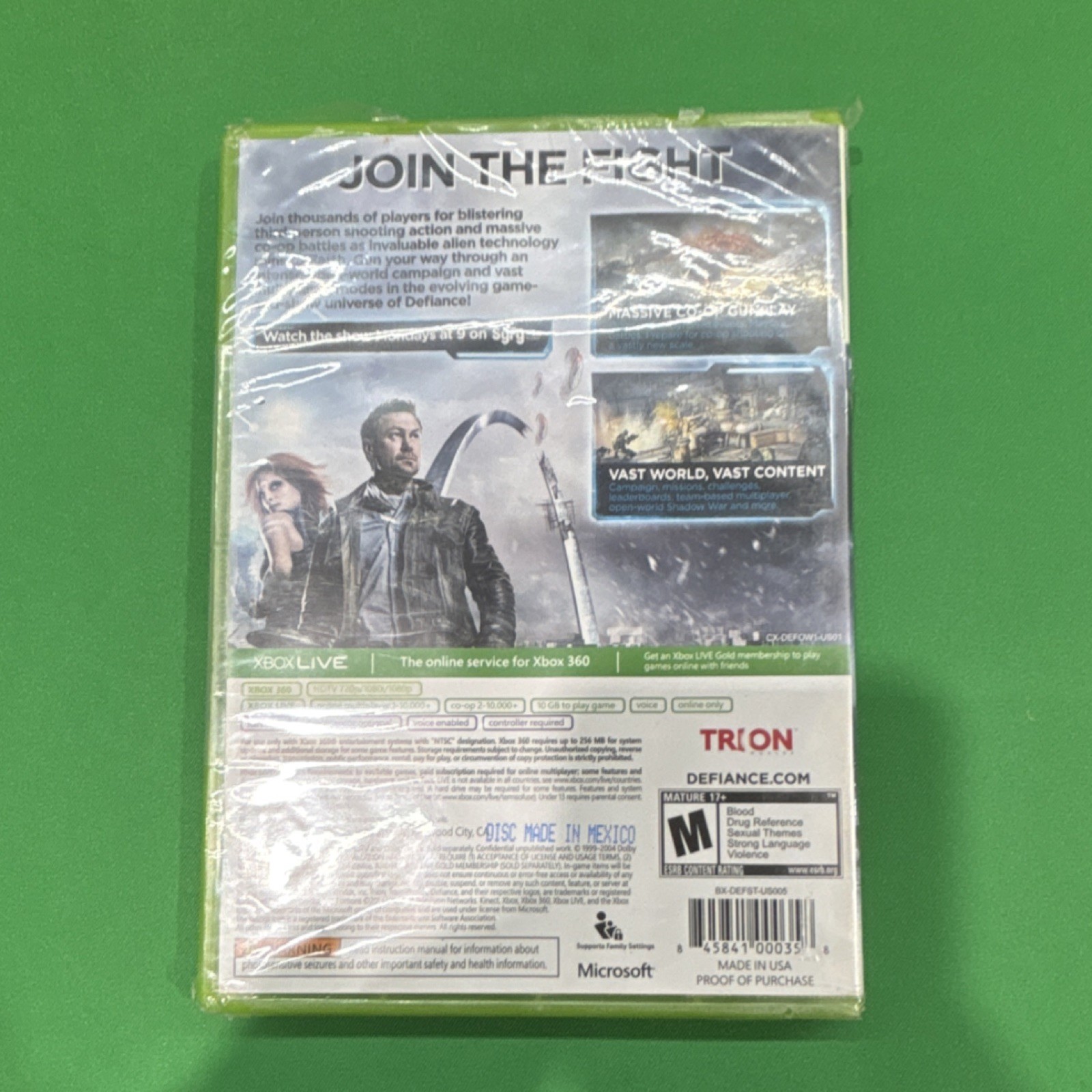 Trion Defiance Xbox 360 Shooter Action Multiplayer Manual Included 2013