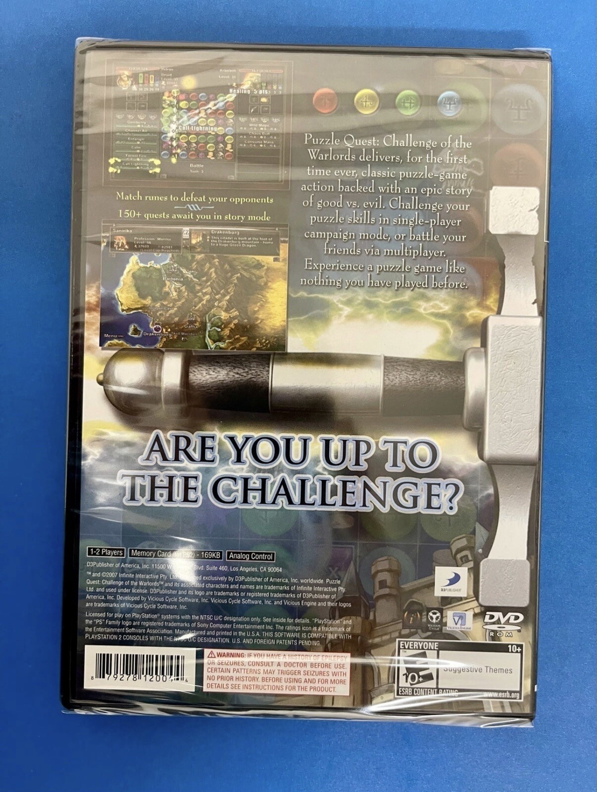 Puzzle Quest: Challenge of the Warlords (Sony PlayStation 2, 2007) Brand New PS2