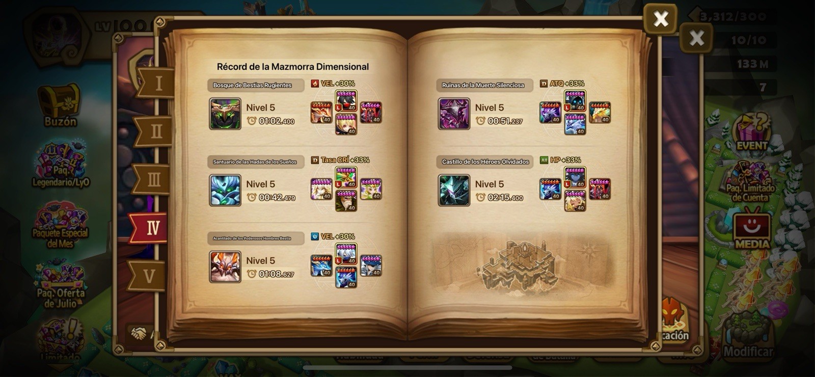 Summoners War ▪️5LD VIP SUPER SPEED ASIA SERVER ▪️Ongyouki Celia Zenisek Thebae