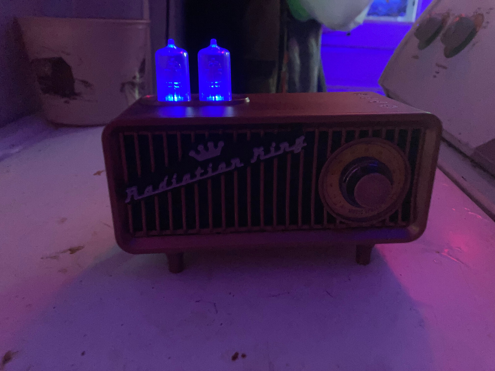 Fallout Radiation King tube top radio, real working fan art, cos play, Bt, Fm