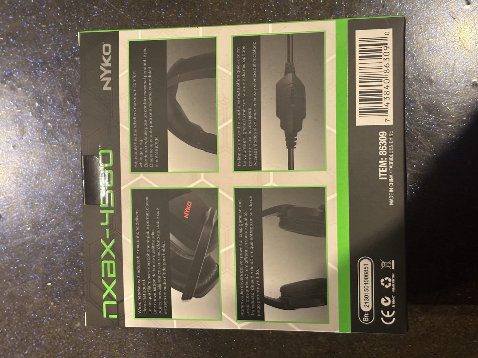 Nyko NXBX-4500 Wired Headset for Xbox Series X|One, Boom Mic, Black
