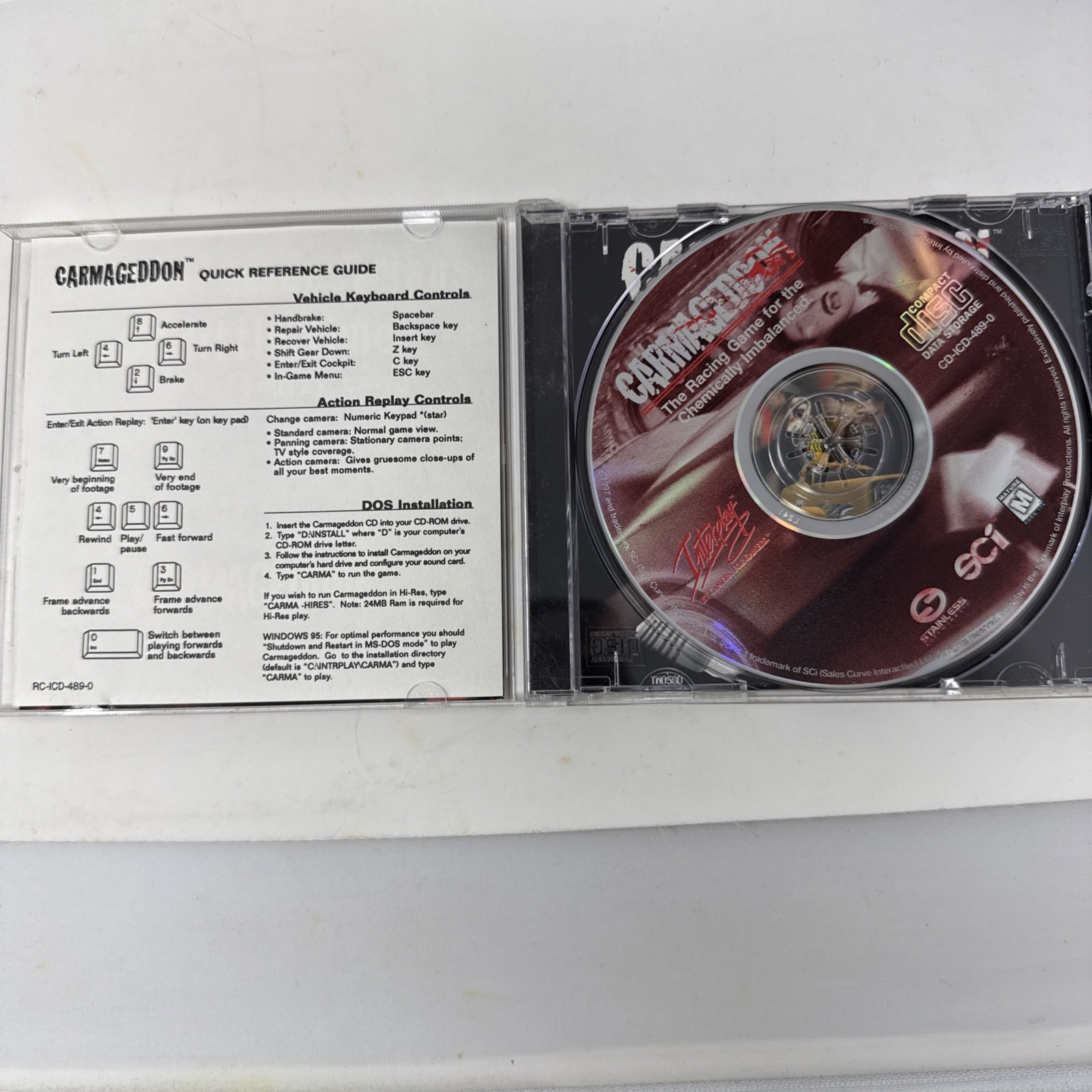Carmageddon PC CD-ROM 1997 SoftKey Interplay Windows 95/98 3-D Racing