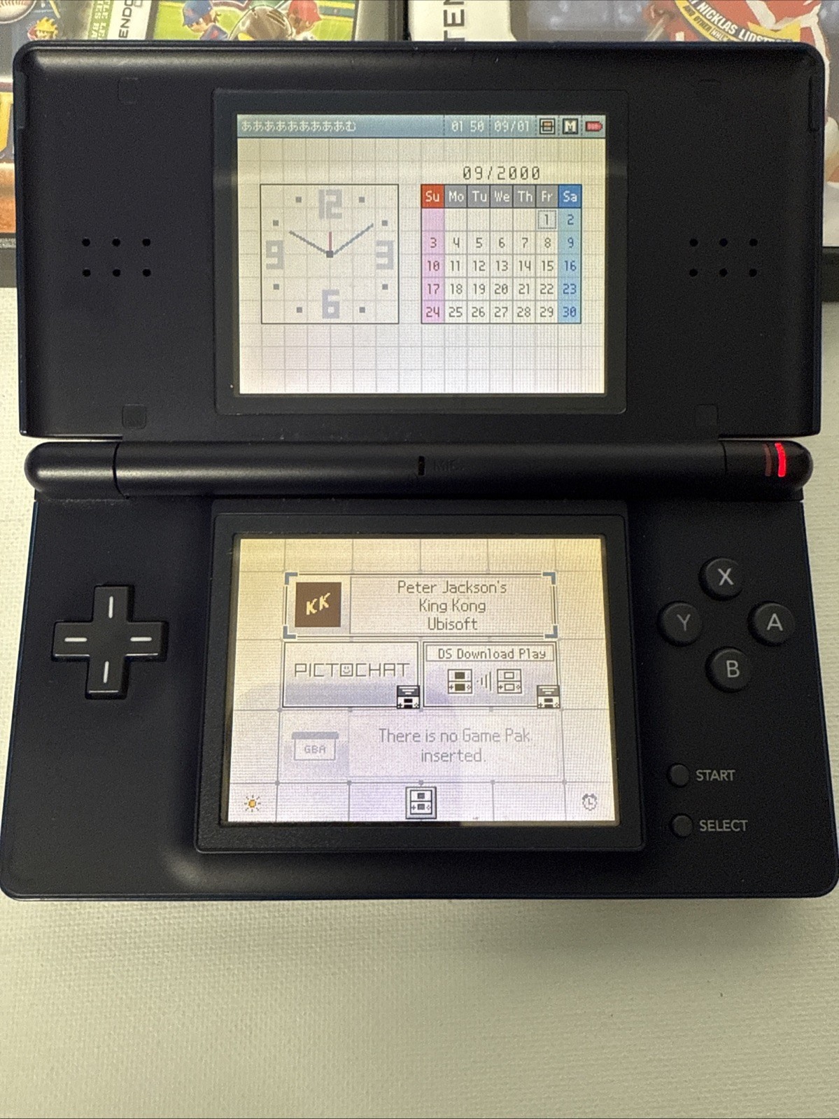 Nintendo DS Lite Console Bundle – Cobalt Blue – Tested Works – USG-001 Games