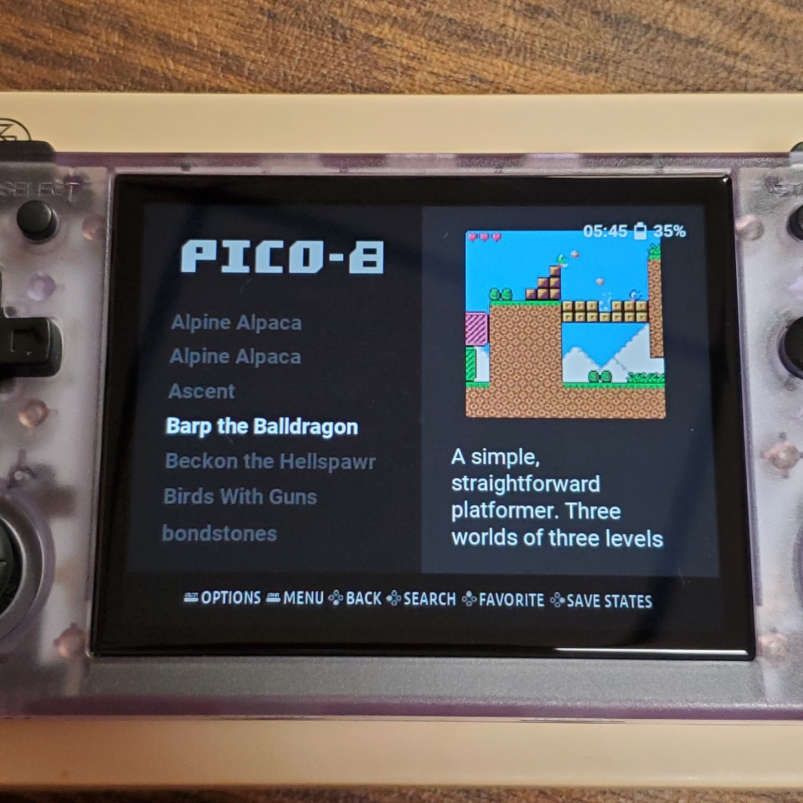 RG35XX H Anbernic Retro Handheld Game Console ROCKNIX OS~ PURPLE Shell 16G+128G