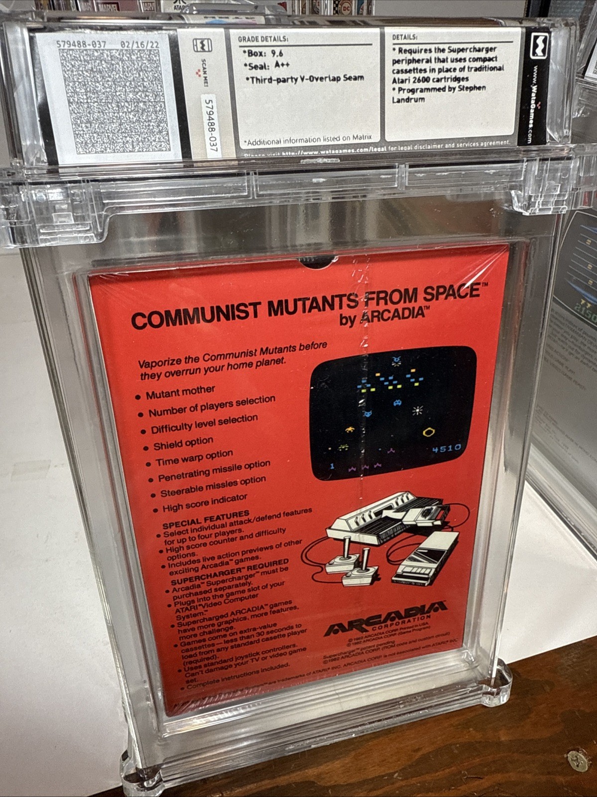 1982 ATARI SUPERCHARGER COMMUNIST MUTANTS FROM SPACE VIDEO GAME CASSETTE Sealed