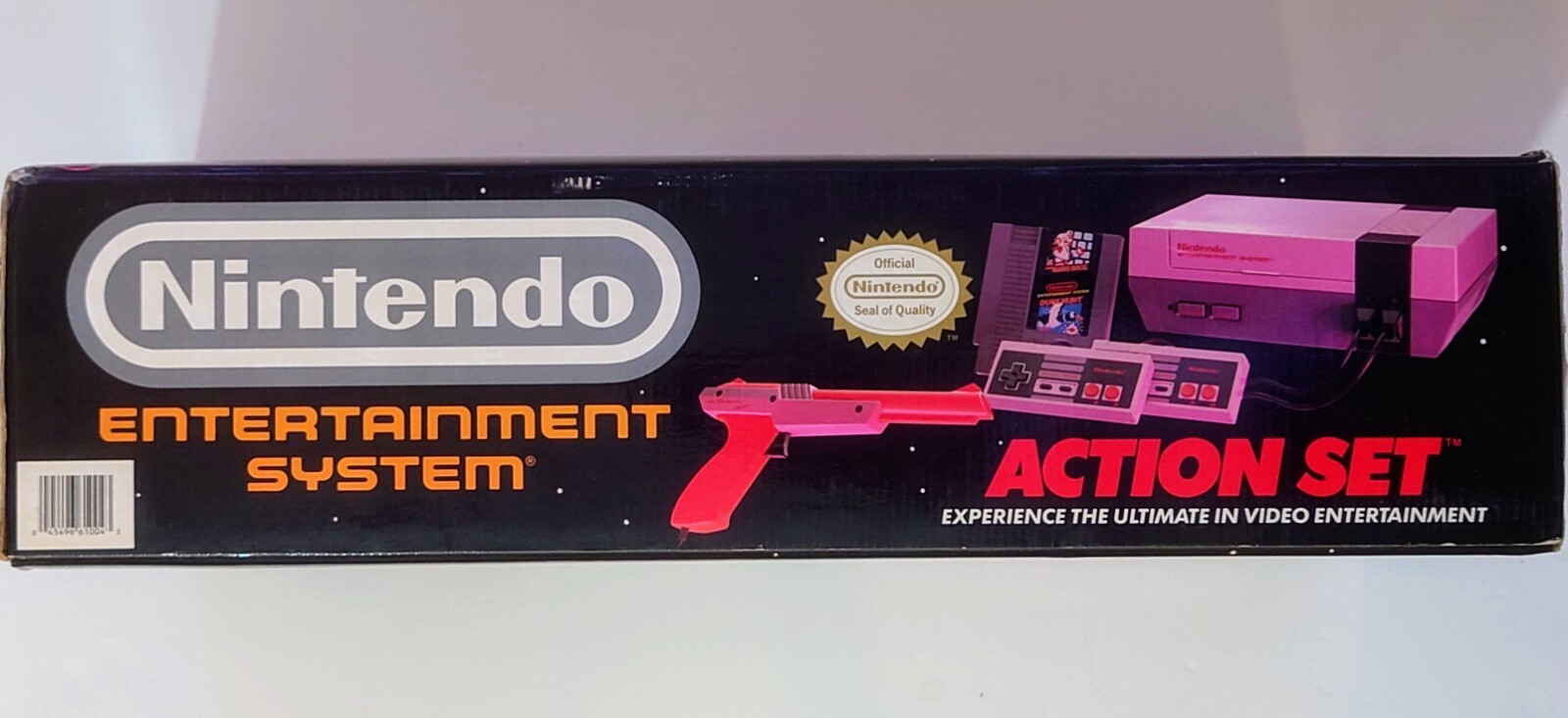 1989 oval seal Action Set complete in box original Nintendo NES Near Mint