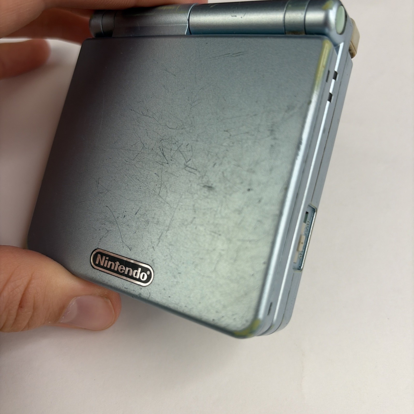 For Repair! Nintendo Game Boy Advance SP Has 101 Pearl Blue GBA SP – US Model