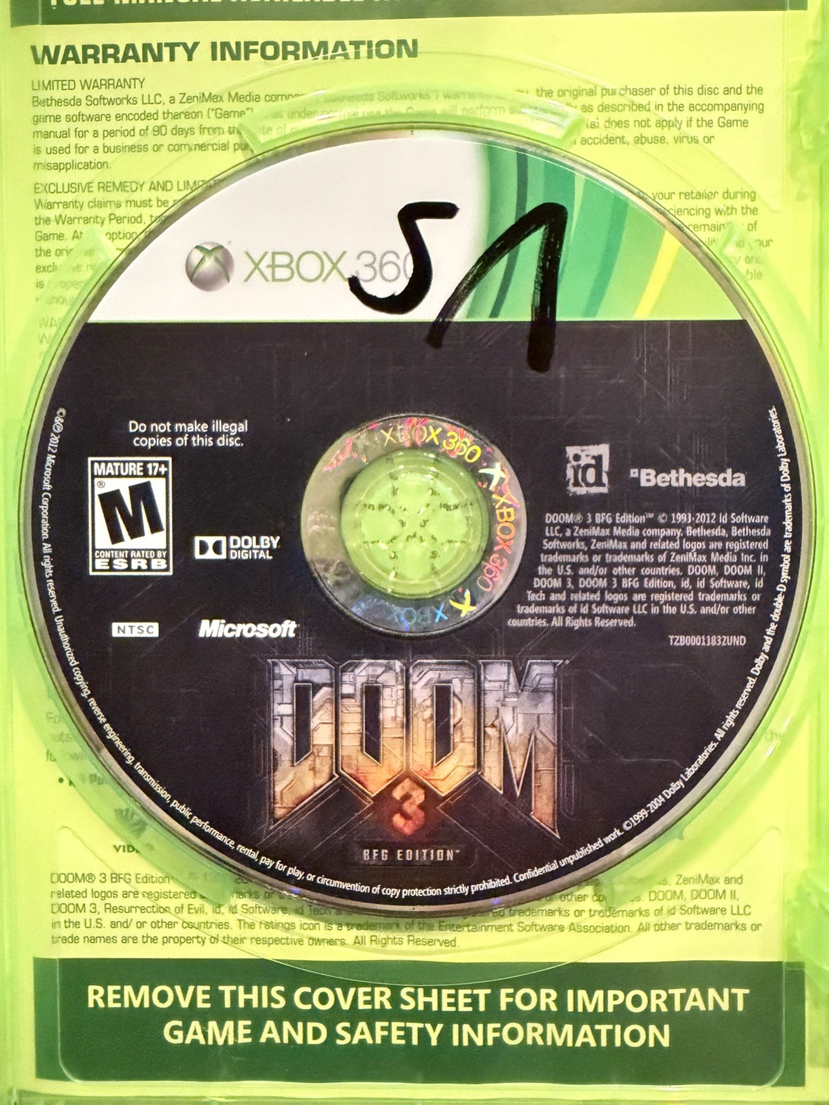 Doom 3 — BFG Edition (Microsoft Xbox 360 & Xbox One, 2012)