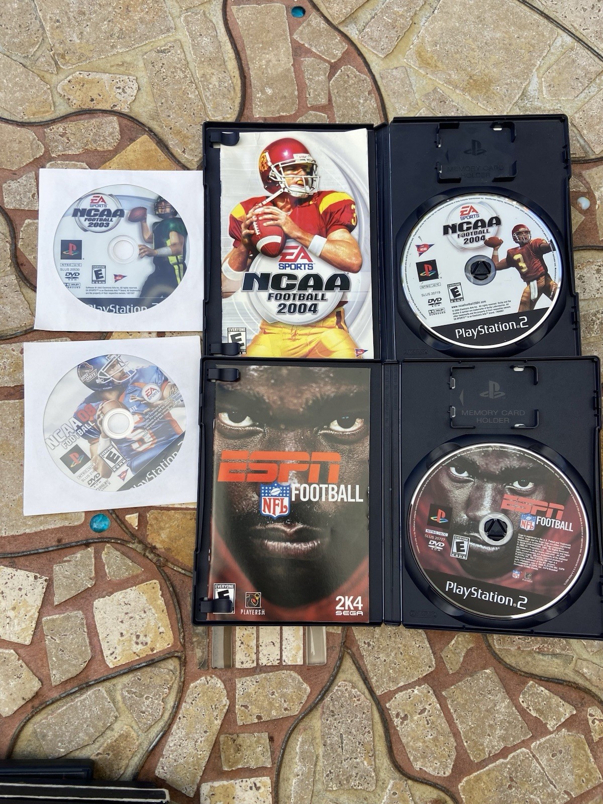 PlayStation 2 PS2 Football Game Lot of 12 Tested Working NCAA Madden NFL ESPN