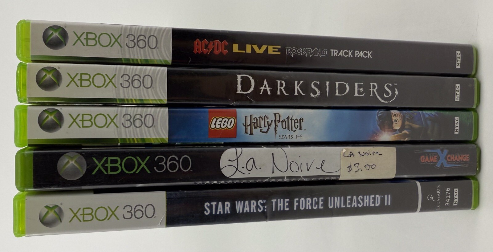 Xbox 360 Games Lot – Rock Band AC/DC, Darksiders, Harry Potter, Star Wars, LA No