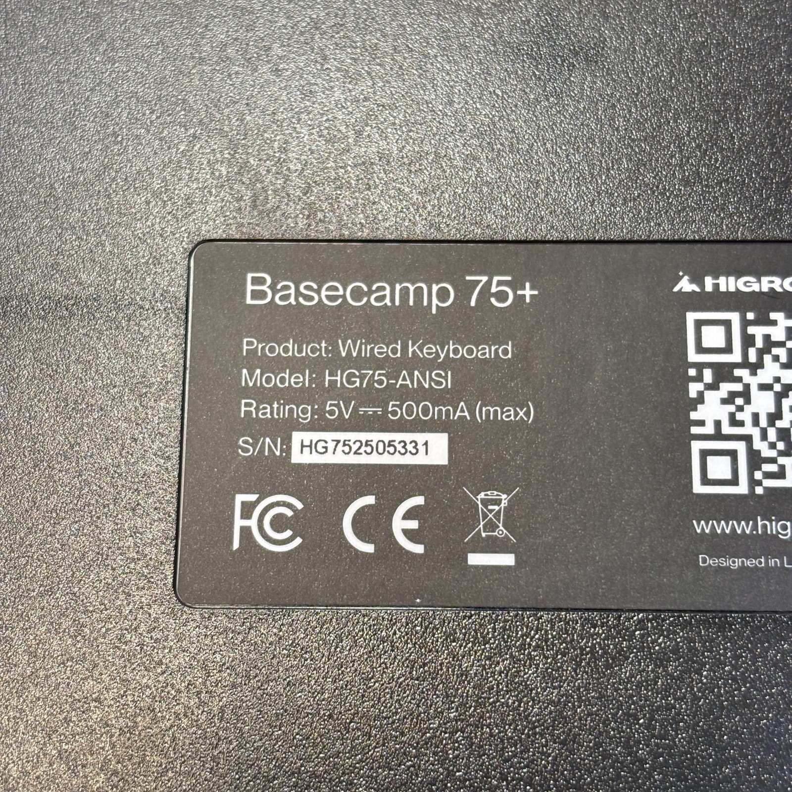 HIGROUND Basecamp 75+ RGB Backlit Hot-Swappable Wired Keyboard HG75-ANSI