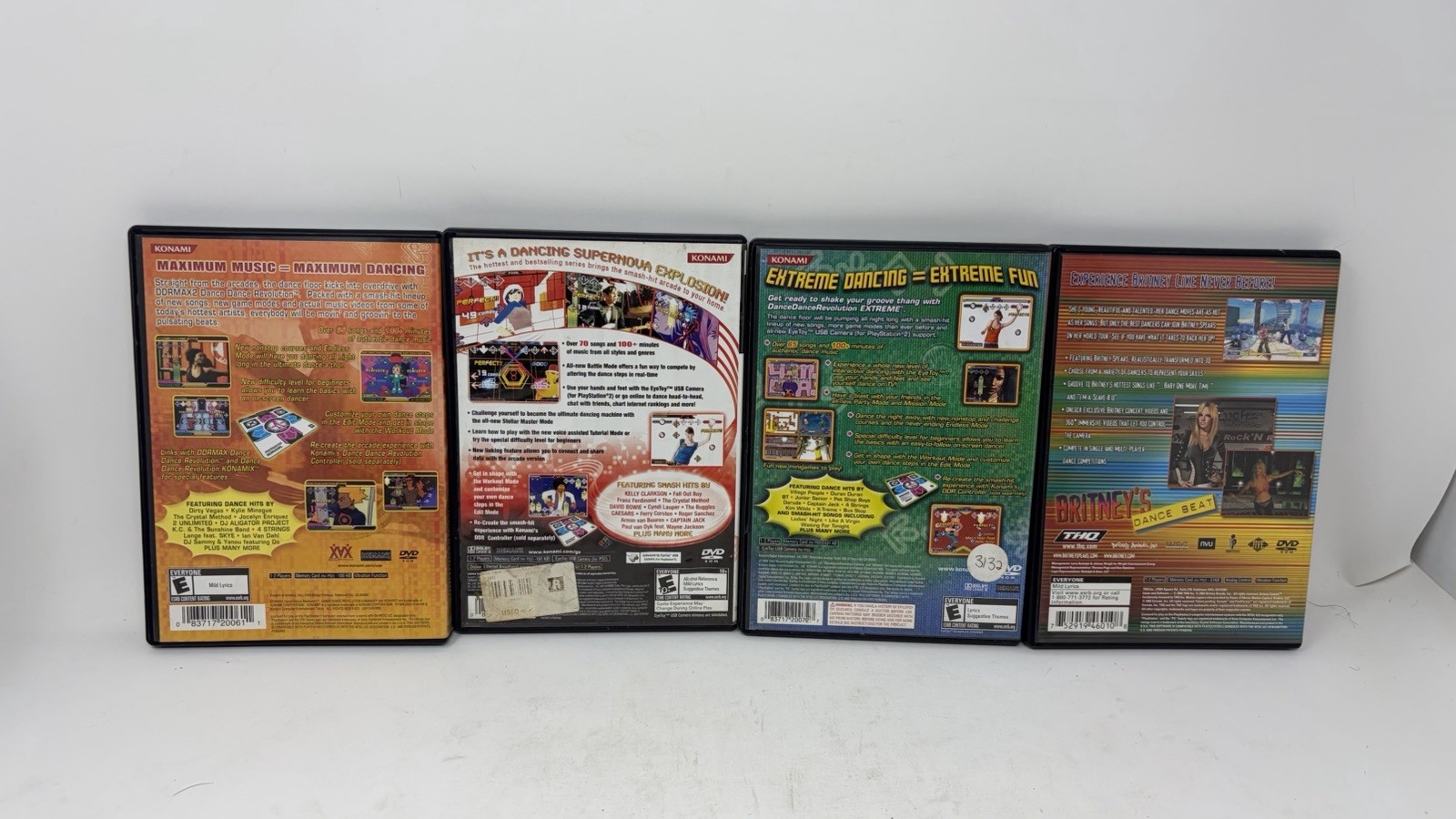 Dance Dance Revolution DDR + Britney’s Beat Bundle Lot Sony Playstation 2 PS2