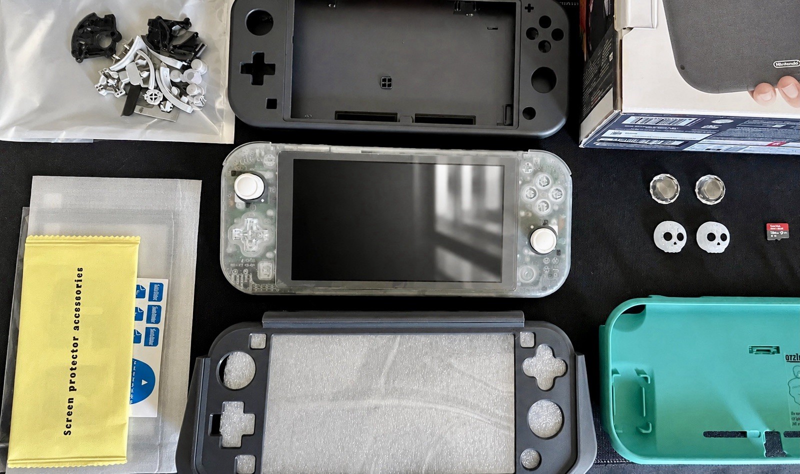 Switch Lite Bundle – Custom Transparent Glow In The Dark – TMR NoDRIFT