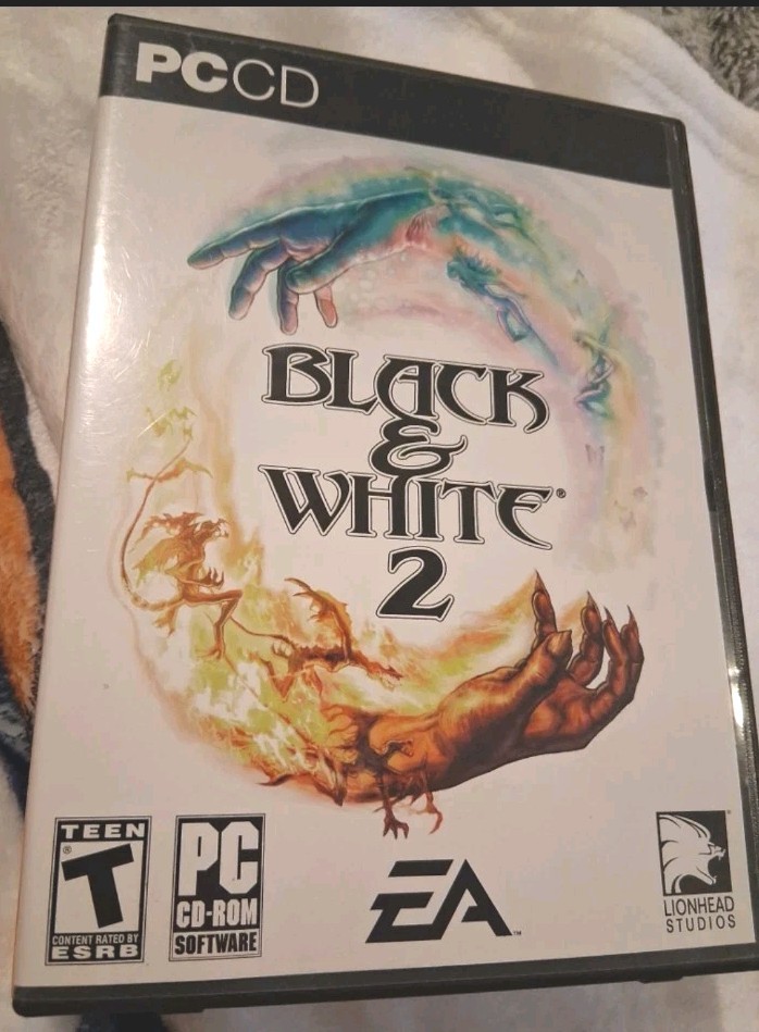 Black and White 2 PC Game EA Lionhead Studios Manual Included missing disk 1