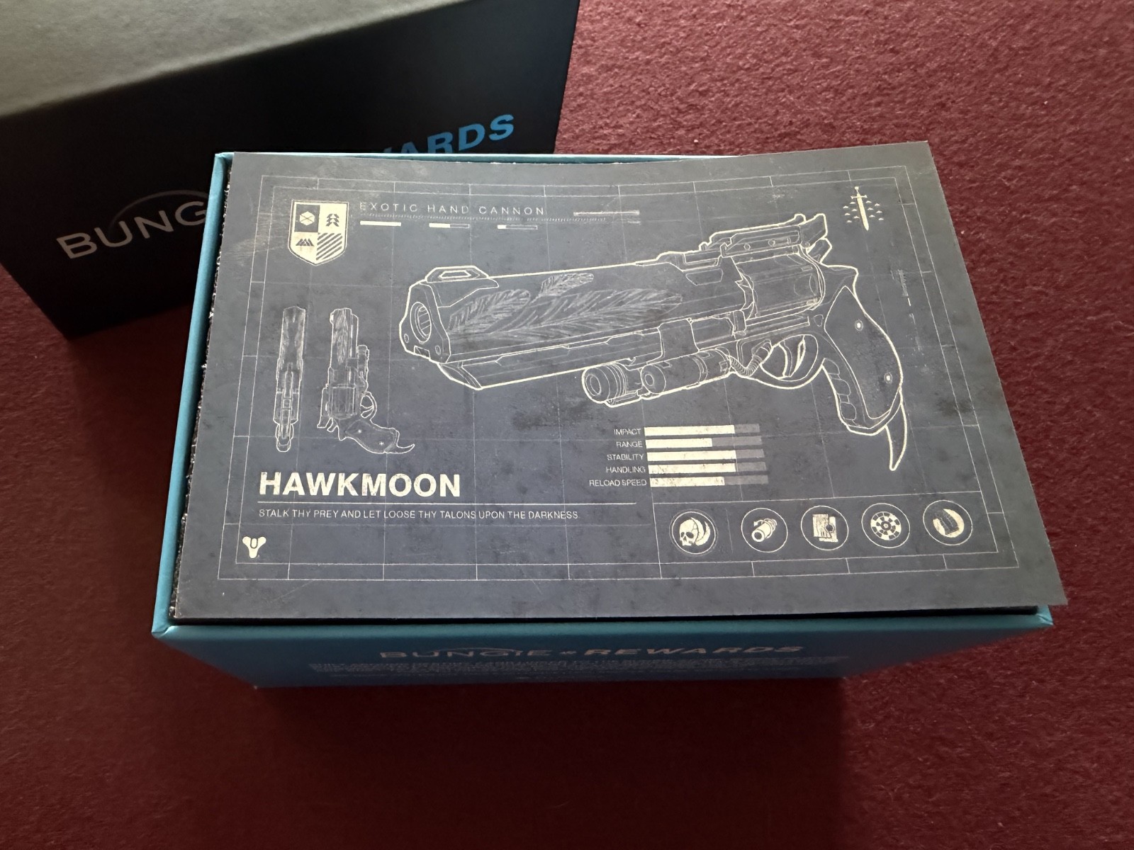 Destiny 2 Bungie Rewards HAWKMOON 1/4 Scale Mini Replica w/ Box & Card