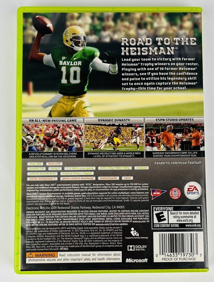 NCAA Football 13 (Microsoft Xbox 360, 2012)