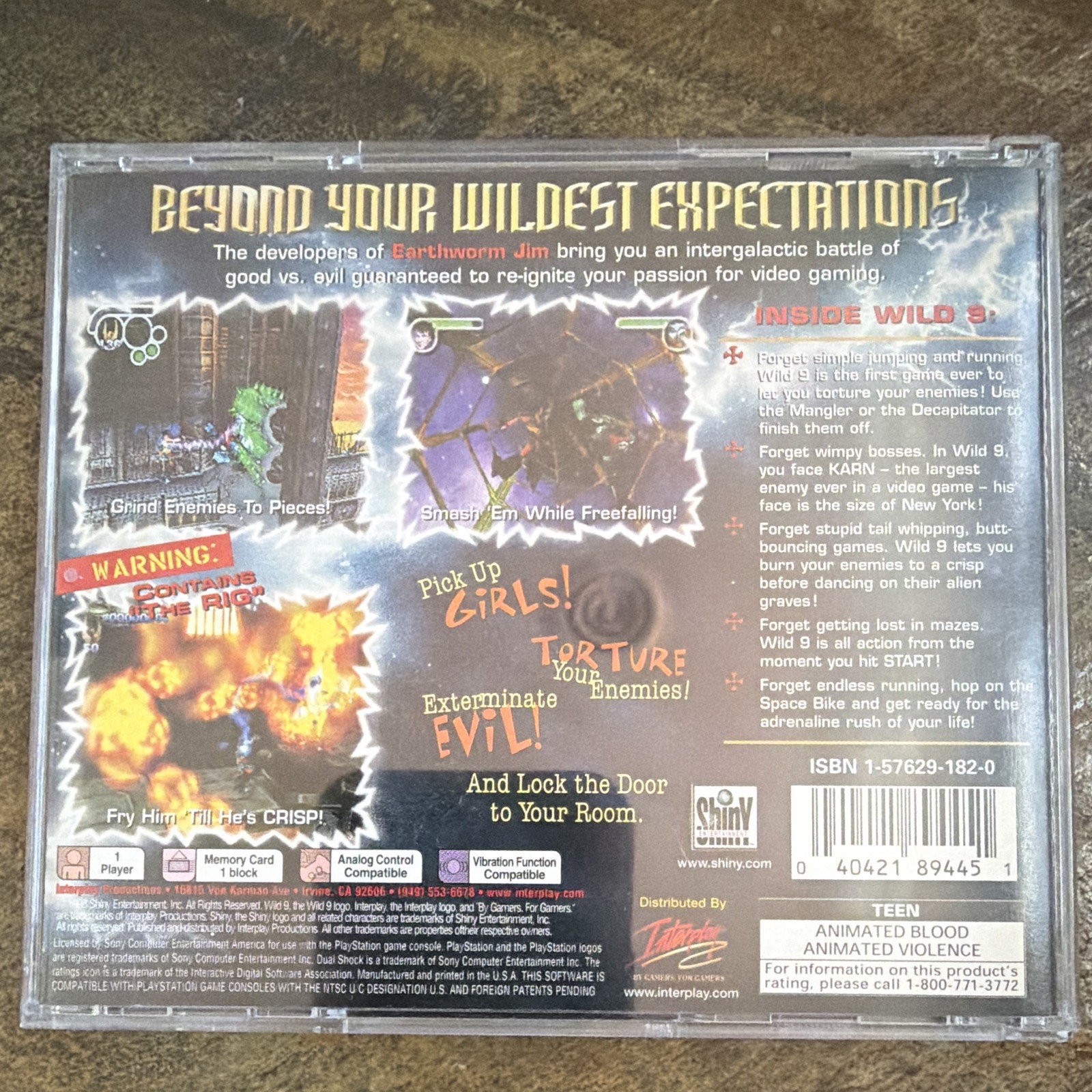 Wild 9 PS1 Manual Included CIB
