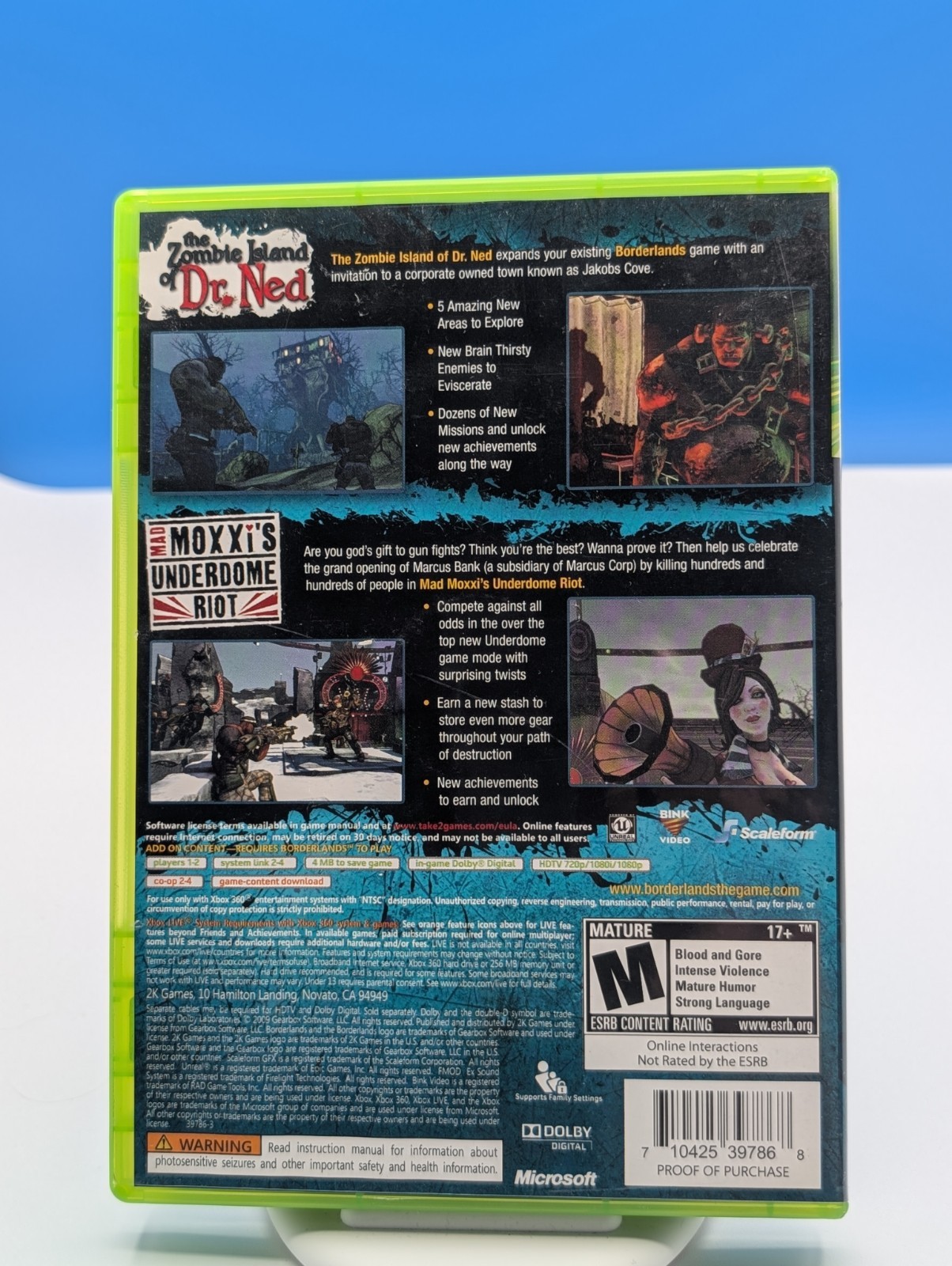 Borderlands Double Game Add-On Pack Zombie Island Dr. Ned Mad Moxxi’s XBOX 360