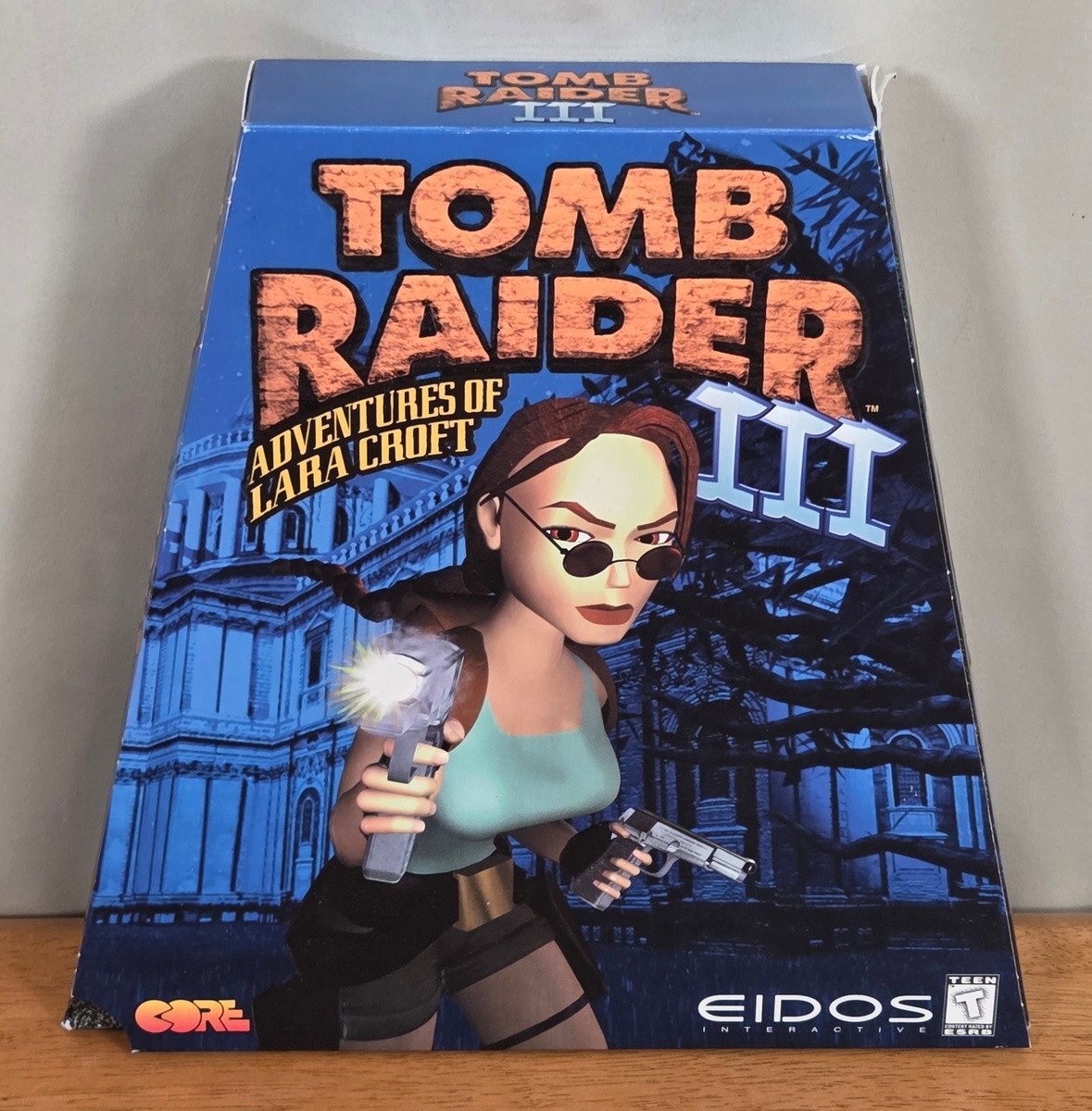 New Sealed Tomb Raider III Adventures Lara Croft EIDOS Trapezoid PC Big Box Game