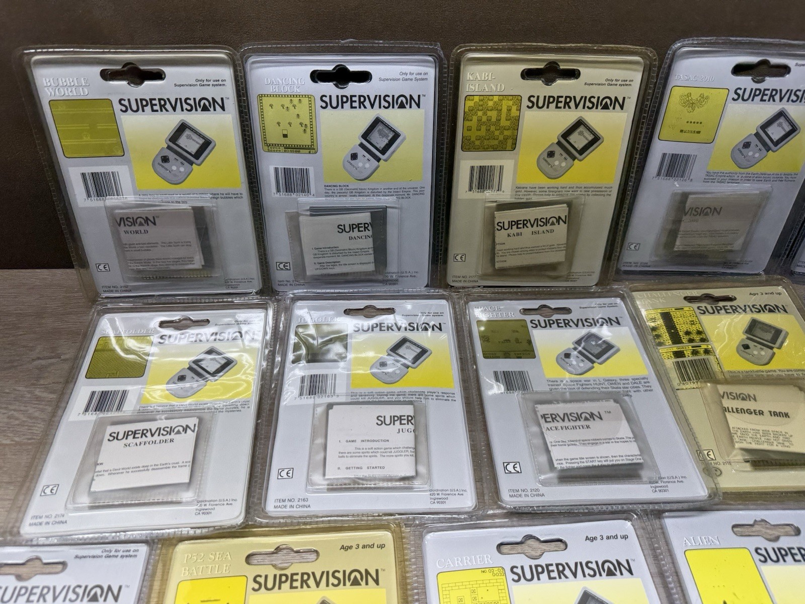 Rare Vintage Watara Supervision Handheld Console New Sealed Games Lot Of 25 NIB
