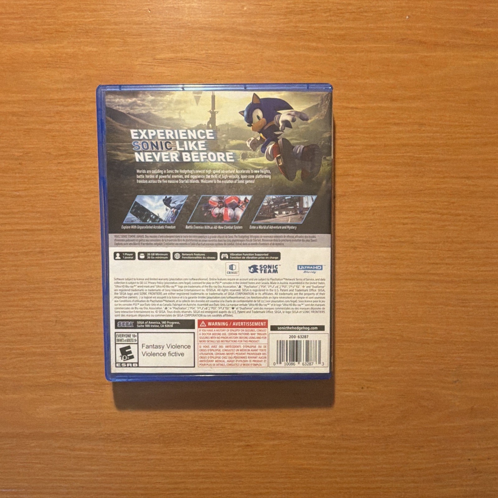 SEGA Sonic Frontiers Sonic the Hedgehog Series PS5 E10+ NTSC-U/C