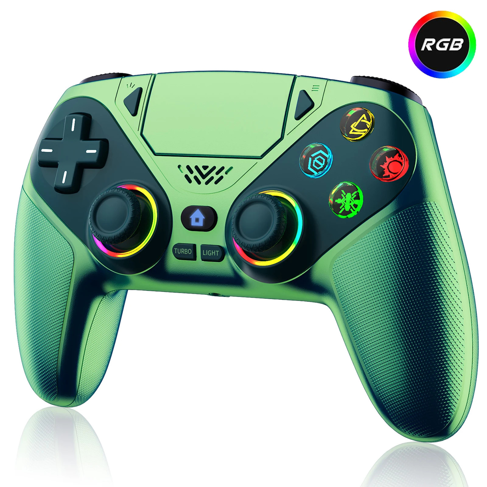 Wireless Gamepad Hall Effect Trigger RGB Turbo Vibration Programmable Button Joy