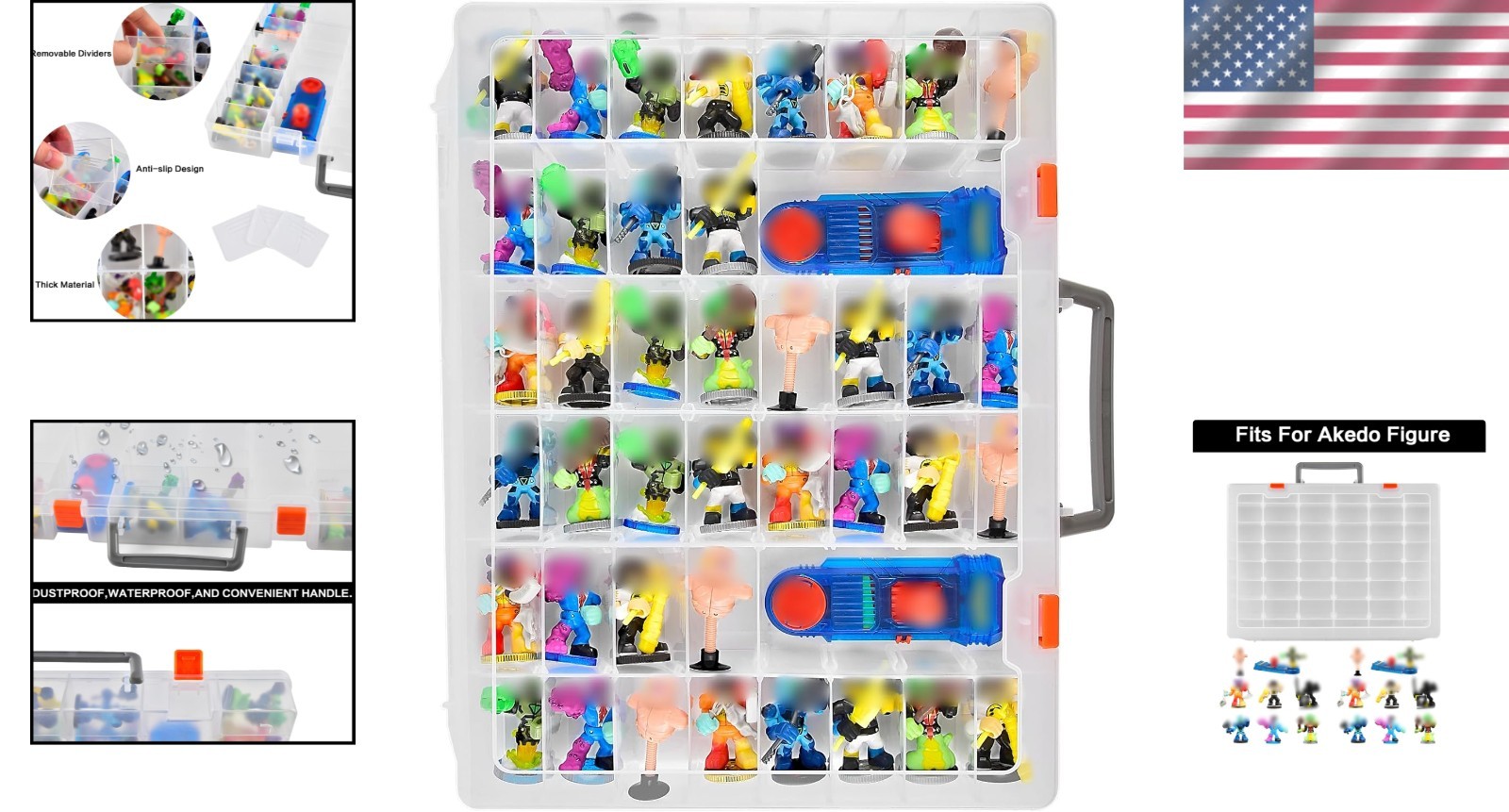 Akedo Ultimate Arcade Warriors Starter Pack Storage Box