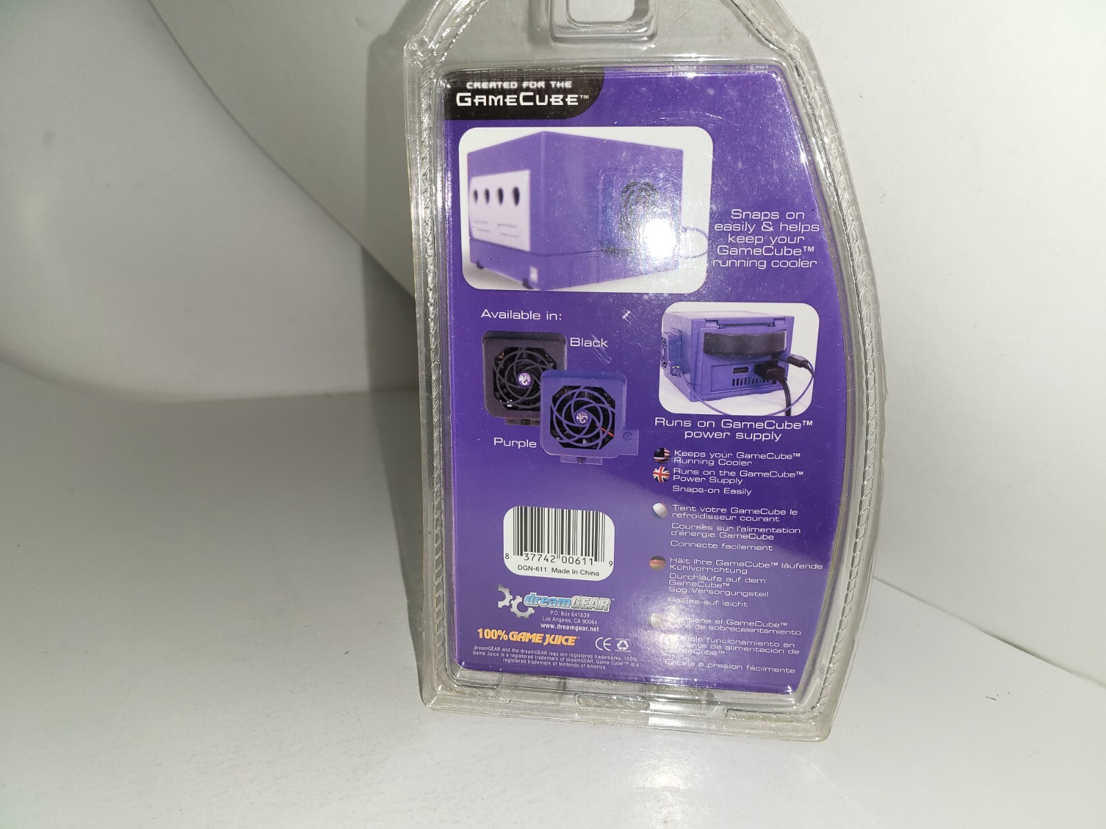 NEW Snap on External indigo/Purple Gamecube Console System Digi Cooling Fan