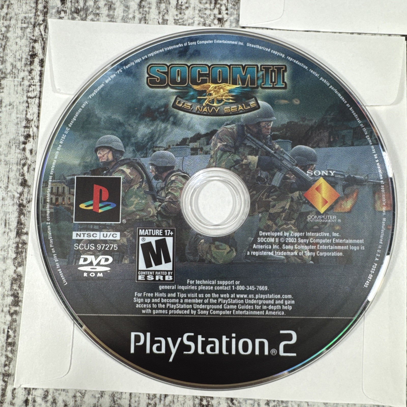Sony PlayStation 2 PS2 Disc ONLY TESTED SOCOM US NAVY SEALS 1 2 3 BUNDLE LOT