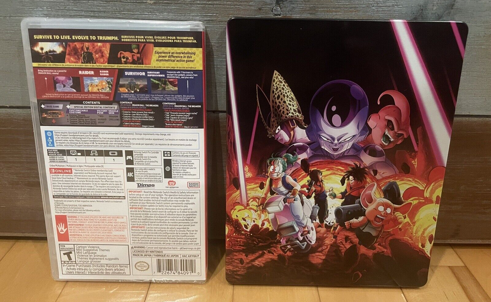 Dragon Ball Z Super The Breakers Special Edition Switch Limited Steelbook Case