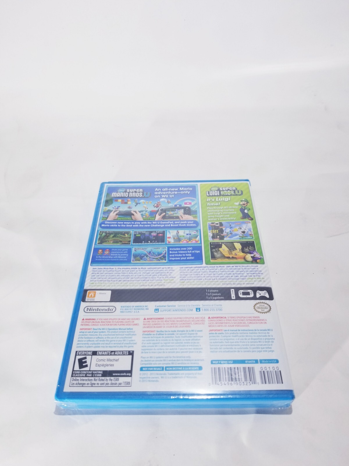 Super Mario Bros U + Super Luigi (SEALED) : Nintendo Wii U. RARE! ERROR MISPRINT