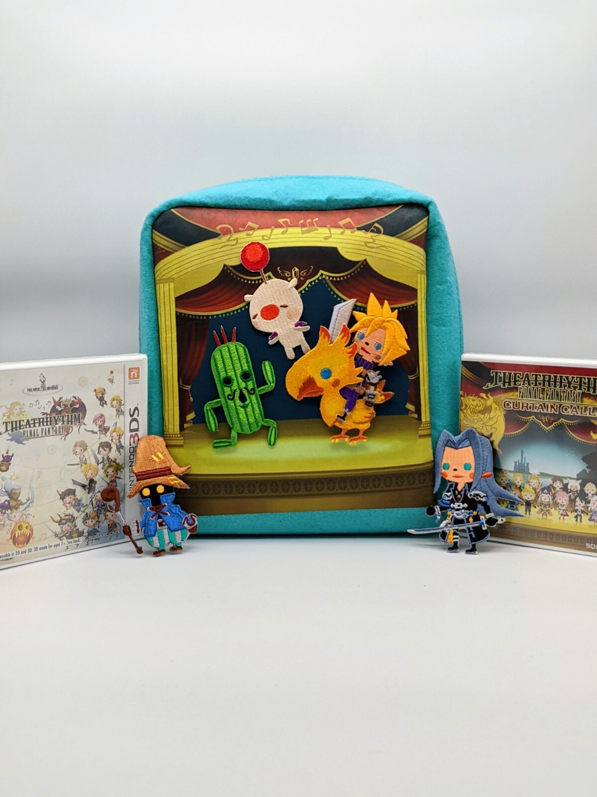 Theatrhythm Final Fantasy Travel Bag Carry Case 3DS Iron on Patches Bundle Combo