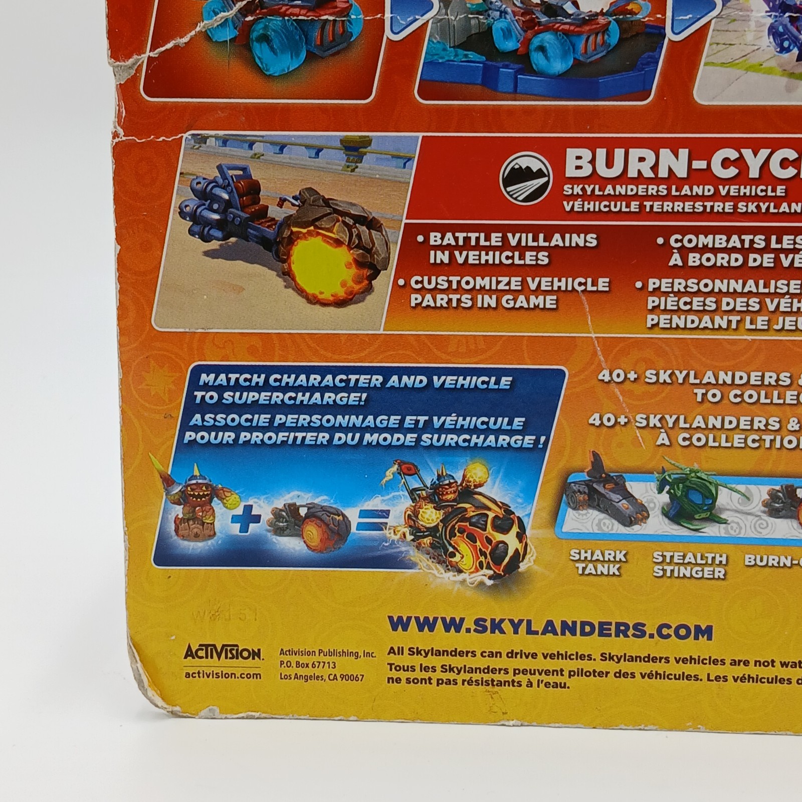 Skylanders SuperChargers Burn Cycle Fire Land Vehicle Toys to Life NOS READ FLAW