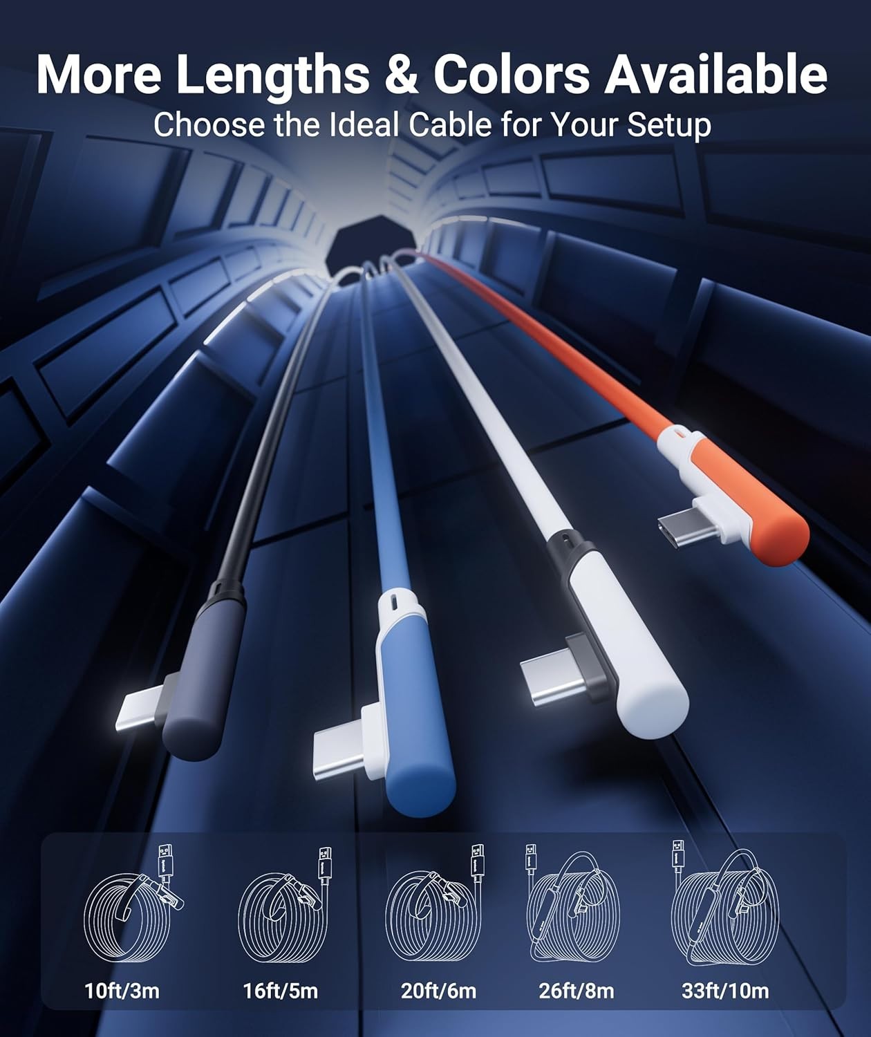 Link Cable 16FT for PCVR Compatible with Oculus/Quest 3/Meta Quest 3S, Quest2…