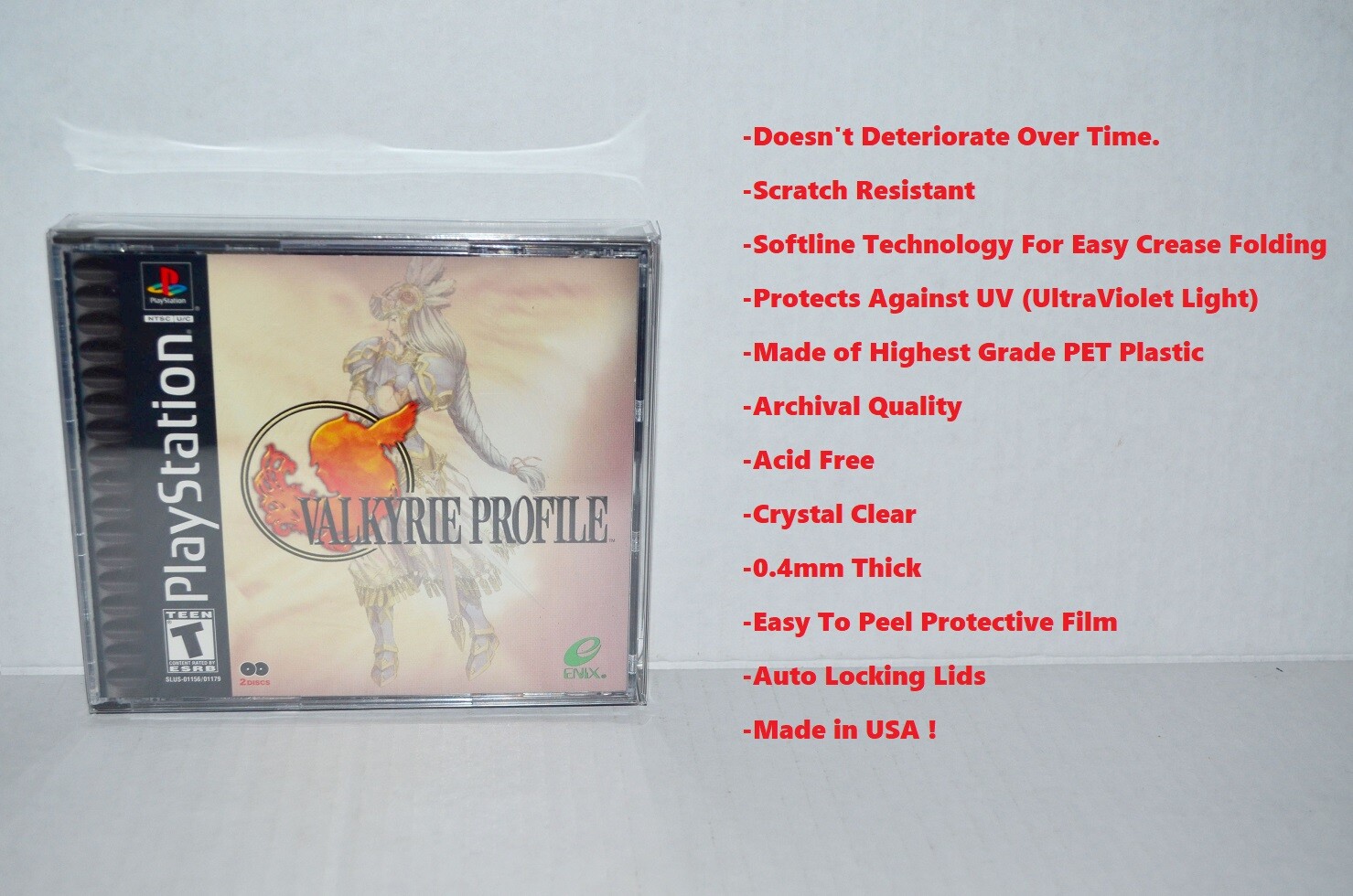 5 Dual Video Game Plastic Protectors Cases Display For Sony PlayStation 1 PS1