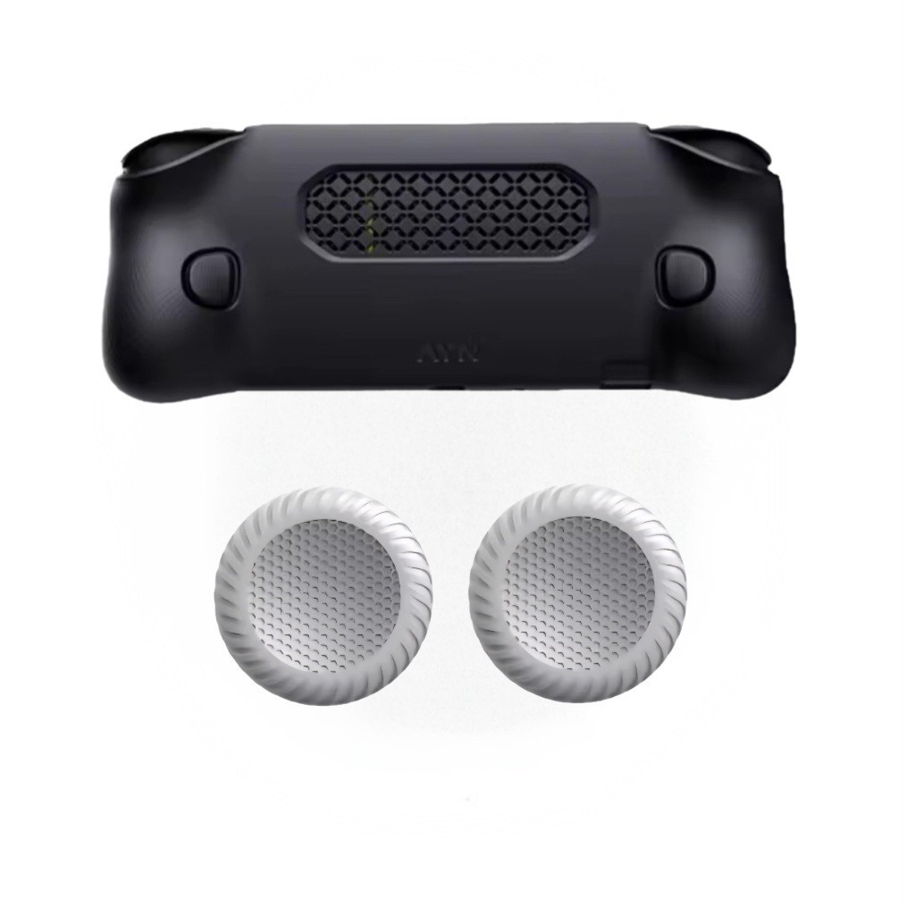 Accessories Pair For AYN Odin 2 Portal Black TPU Grip And Thumbsticks Gray